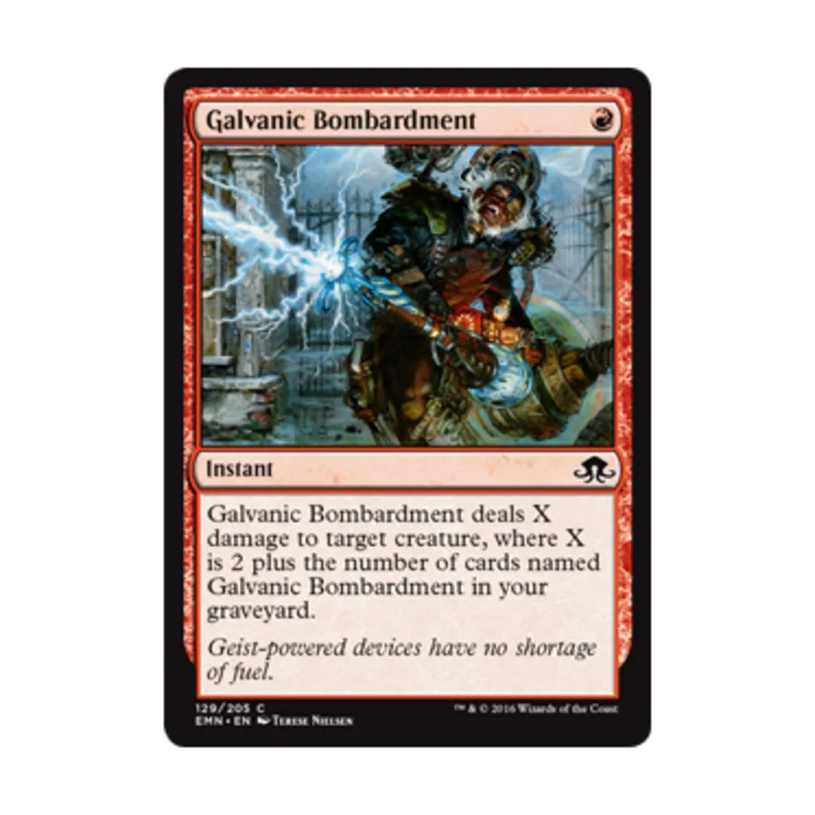 CCG Гальваническая бомбардировка (С), MTG - Eldritch Moon
CCG Гальваническая бомбардировка (С), MTG - Eldritch Moon