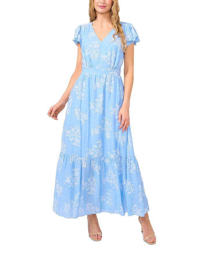 Платье макси с V-образным вырезом и рукавами-крылышками CeCe, синий
Платье макси с V-образным вырезом и рукавами-крылышками CeCe, синий