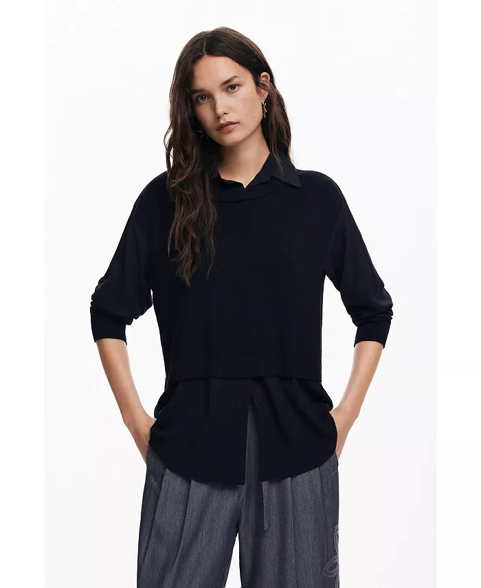 Женская трикотажная рубашка Desigual, черный
Женская трикотажная рубашка Desigual, черный