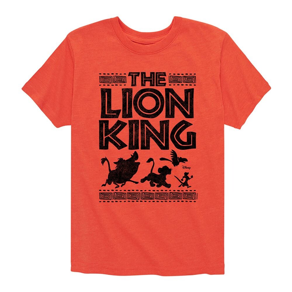 Футболка с силуэтами и графическим рисунком Disney's Lion King для мальчиков 8–20 лет, цвет Heather Orange 
Футболка с силуэтами и графическим рисунком Disney's Lion King для мальчиков 8–20 лет, цвет Heather Orange
