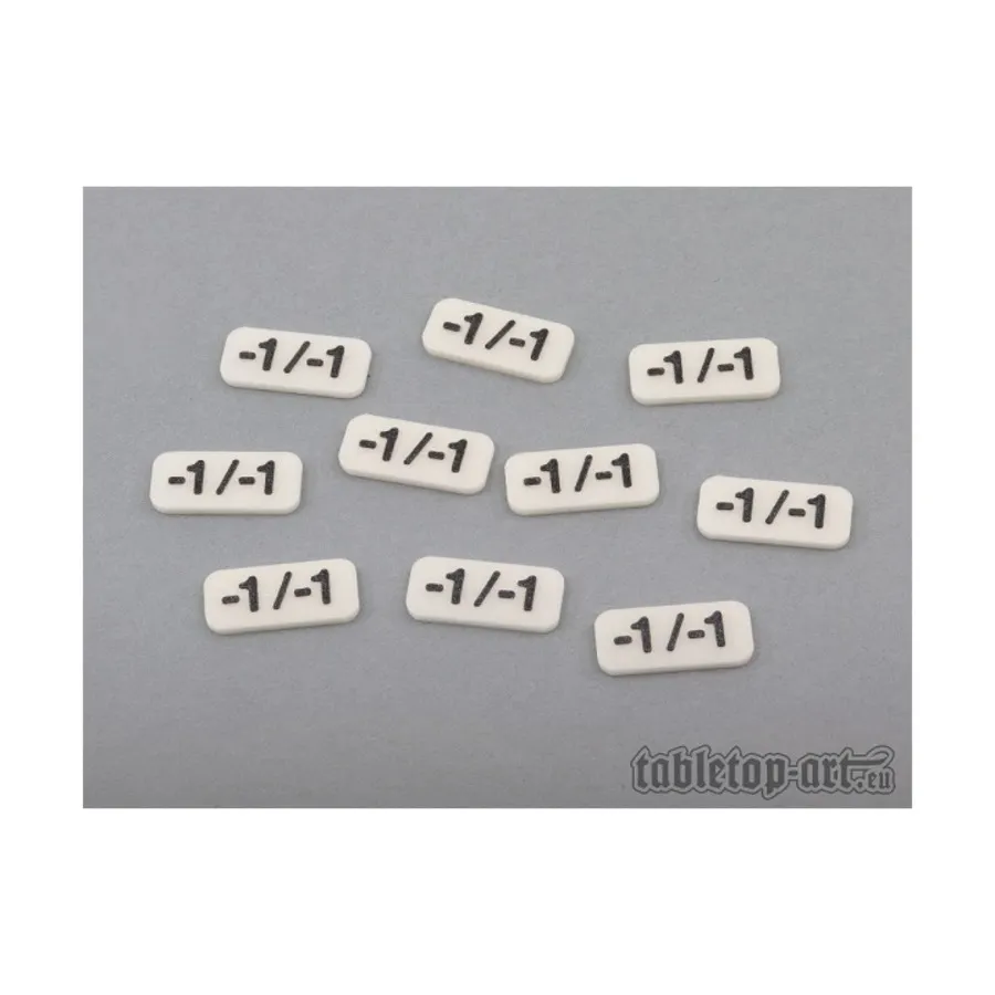 -1/-1 жетоны — ванильный белый, Bits & Accessories - Markers & Templates
-1/-1 жетоны — ванильный белый, Bits & Accessories - Markers & Templates