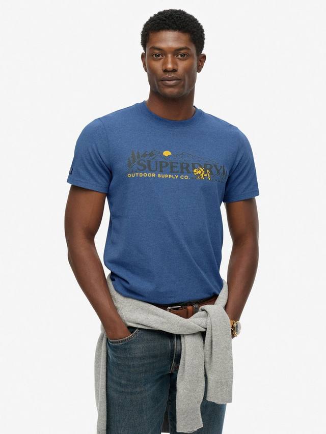 Хлопковая футболка с коротким рукавом и принтом для активного отдыха Regular Fit Superdry, Jeans Blue Marl
Хлопковая футболка с коротким рукавом и принтом для активного отдыха Regular Fit Superdry, Jeans Blue Marl