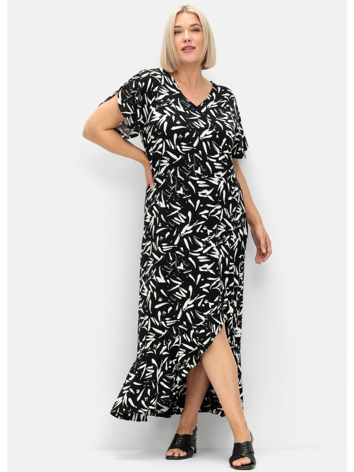 Платье до колена sheego, черно-белый
Платье до колена sheego, черно-белый