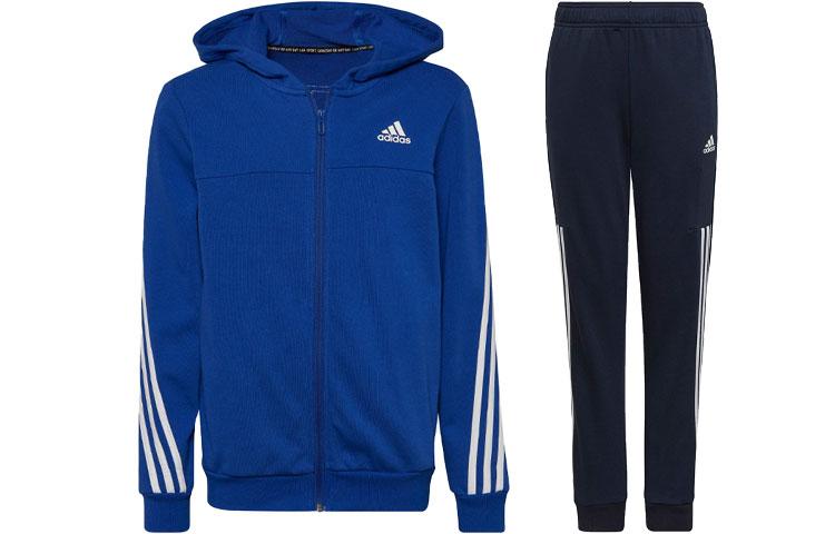 Полоски умеренные повседневная спортивная одежда весна осень kids' Adidas, синий
Полоски умеренные повседневная спортивная одежда весна осень kids' Adidas, синий