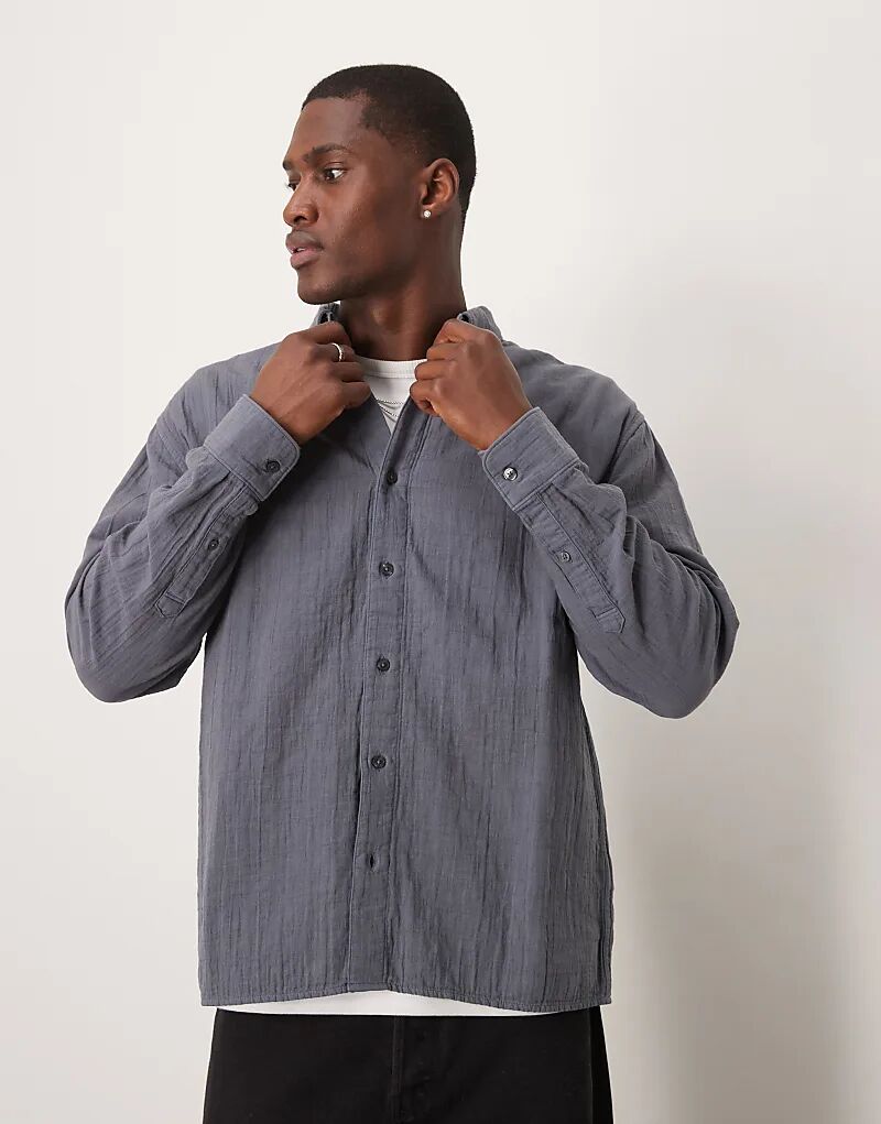 Текстурированная рубашка свободного кроя с длинными рукавами в темно-синем цвете Abercrombie & Fitch
Текстурированная рубашка свободного кроя с длинными рукавами в темно-синем цвете Abercrombie & Fitch