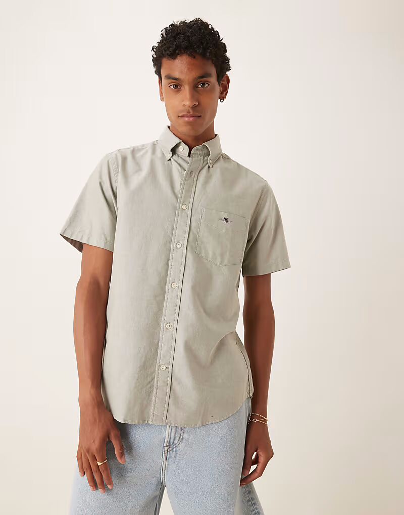 Классическая рубашка Оксфорд slim зеленого цвета Gant
Классическая рубашка Оксфорд slim зеленого цвета Gant