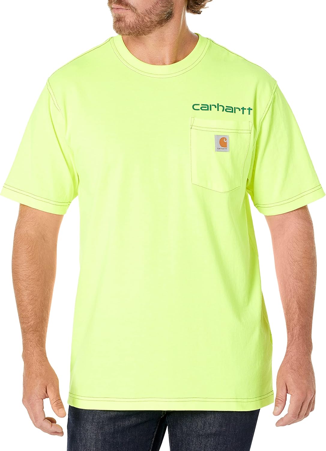 Футболка Carhartt с принтом, мужская, свободный крой, плотная ткань, короткий рукав, с карманом, Brite Lime
Футболка Carhartt с принтом, мужская, свободный крой, плотная ткань, короткий рукав, с карманом, Brite Lime