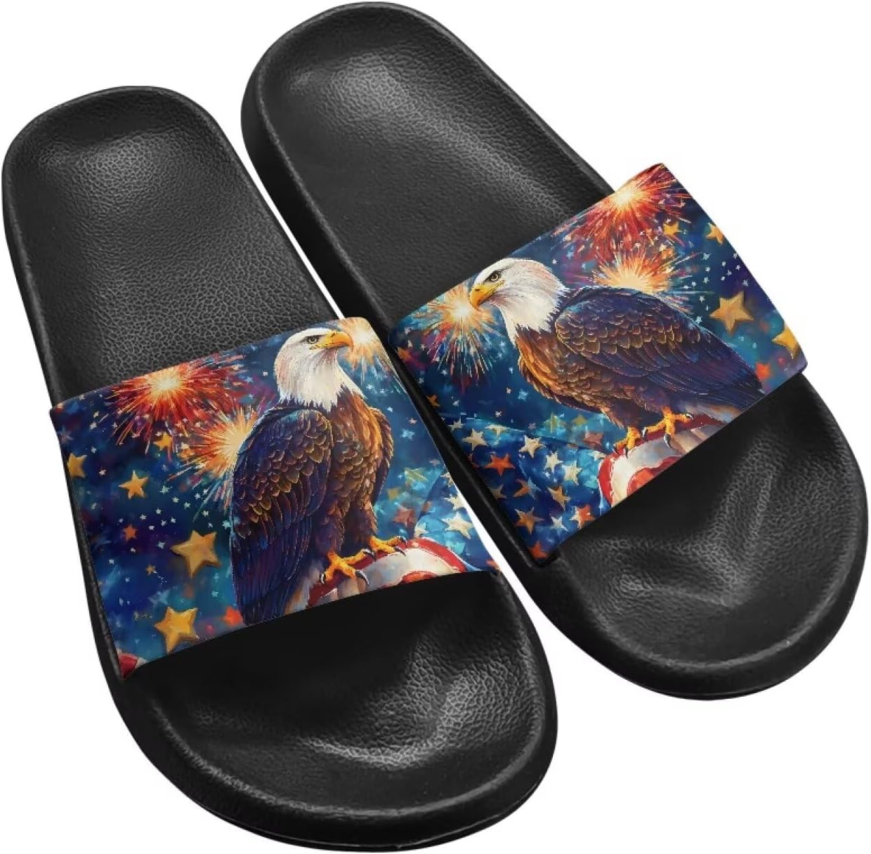 Тапочки для душа Twousenru для мужчин, домашние шлепанцы, для ванной, для дома и пляжа, сандалии для бассейна, нескользящие с мягкой подошвой, American Flag Eagle
Тапочки для душа Twousenru для мужчин, домашние шлепанцы, для ванной, для дома и пляжа, сандалии для бассейна, нескользящие с мягкой подошвой, American Flag Eagle