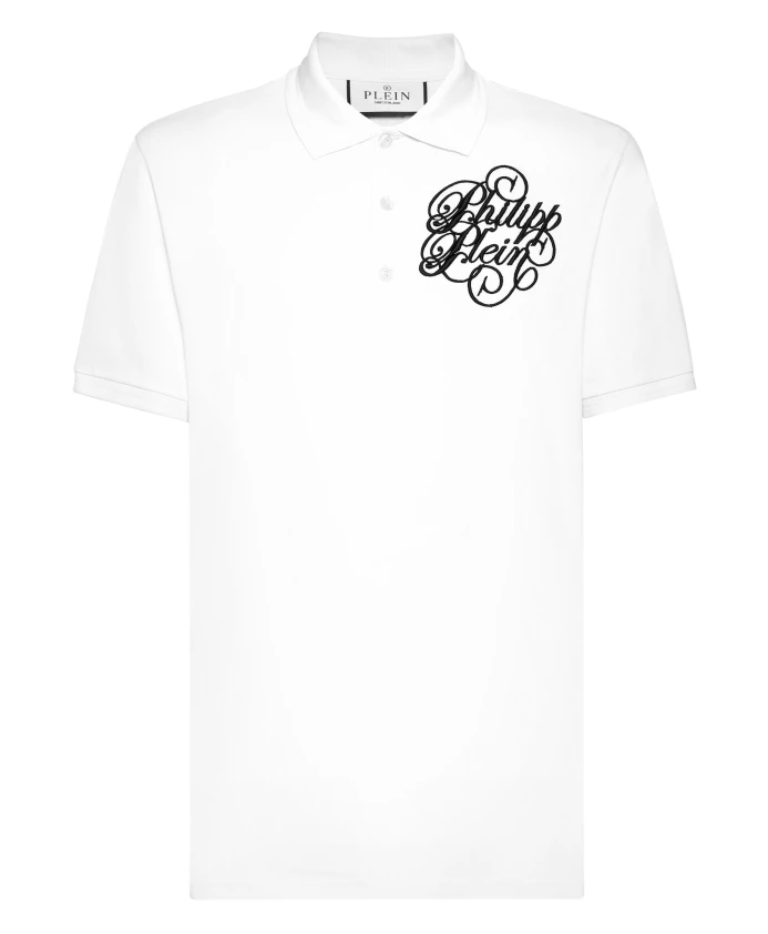 Футболка-Поло с коротким рукавом, украшенная камнями, курсивным шрифтом. Philipp Plein, белый
Футболка-Поло с коротким рукавом, украшенная камнями, курсивным шрифтом. Philipp Plein, белый