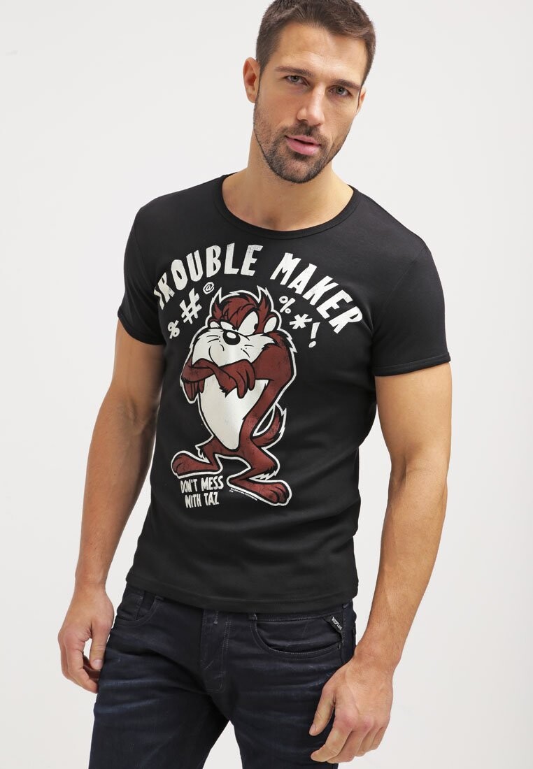 Футболка с принтом LOONEY TUNES TROUBLE MAKER LOGOSHIRT, цвет black 
Футболка с принтом LOONEY TUNES TROUBLE MAKER LOGOSHIRT, цвет black