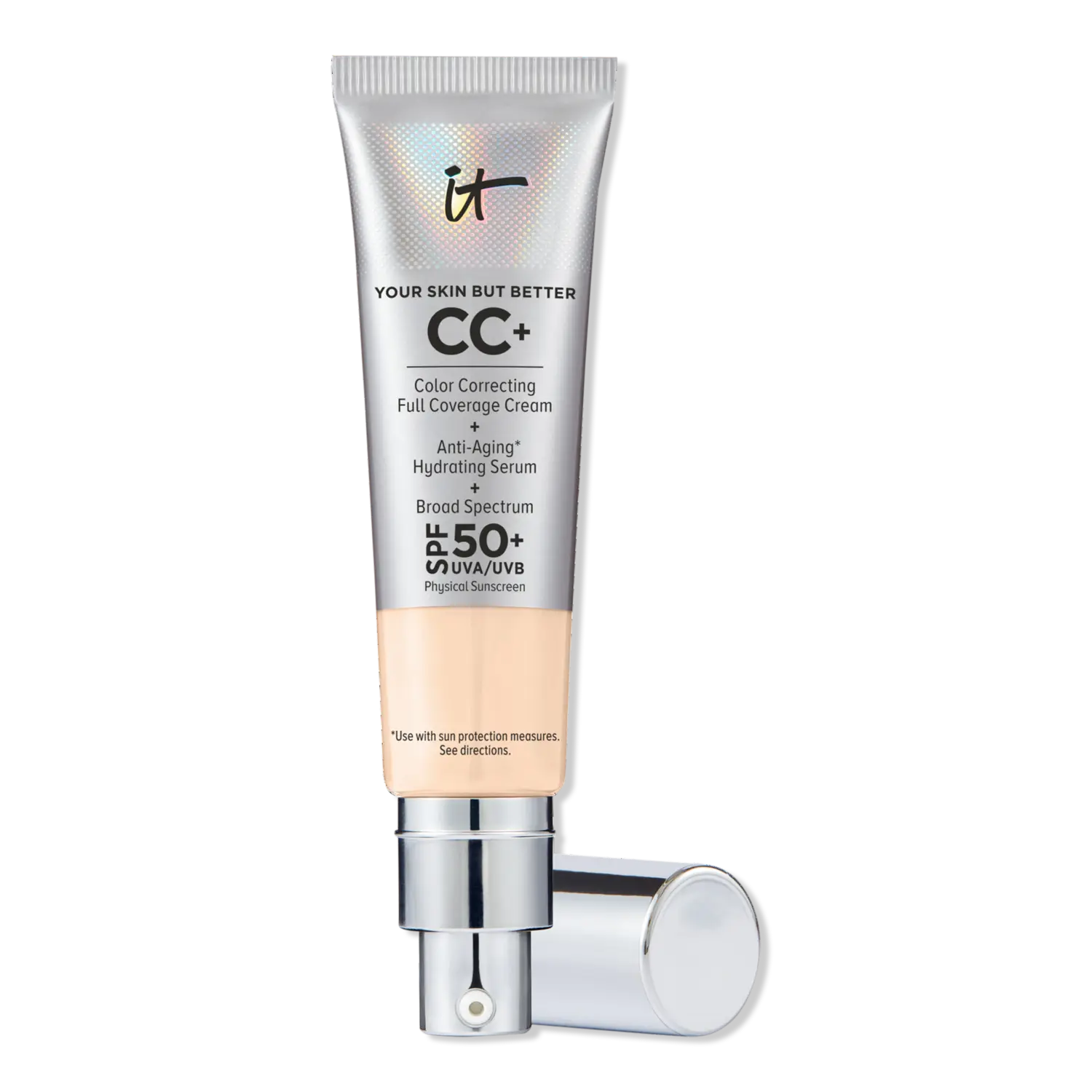 CC+ крем с SPF 50+ IT Cosmetics, Fair Warm (very fair warm with golden undertones)
CC+ крем с SPF 50+ IT Cosmetics, Fair Warm (very fair warm with golden undertones)