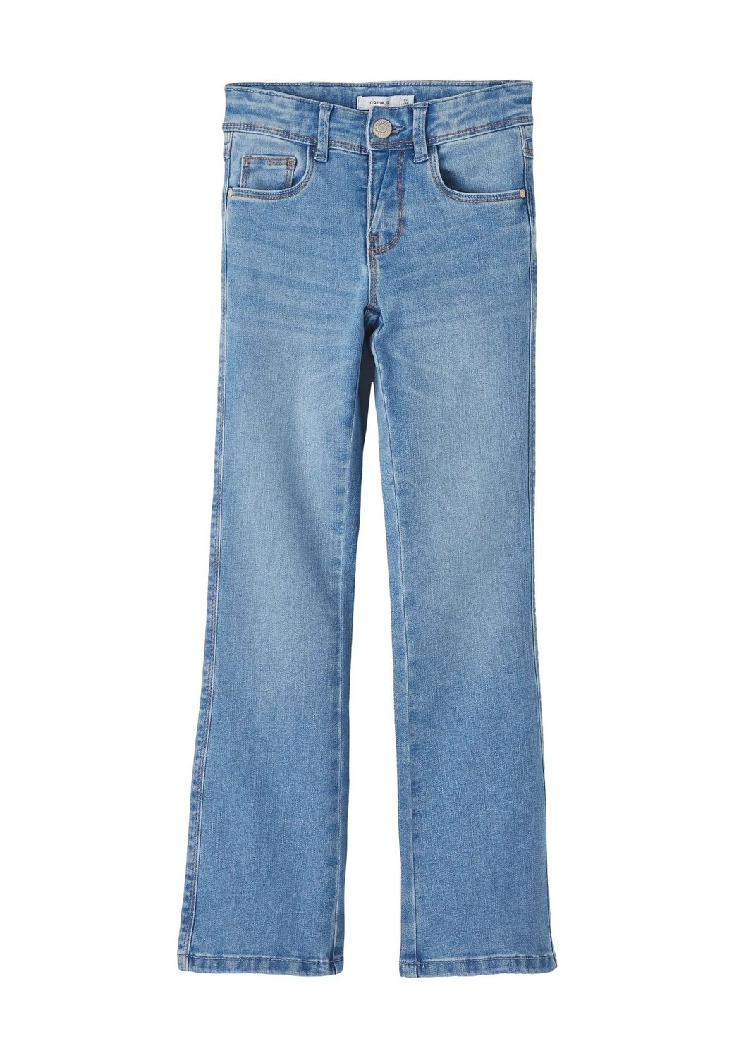 Джинсы «Полли» пятикарманные, буткат, детские name it, цвет Medium Blue Denim
Джинсы «Полли» пятикарманные, буткат, детские name it, цвет Medium Blue Denim