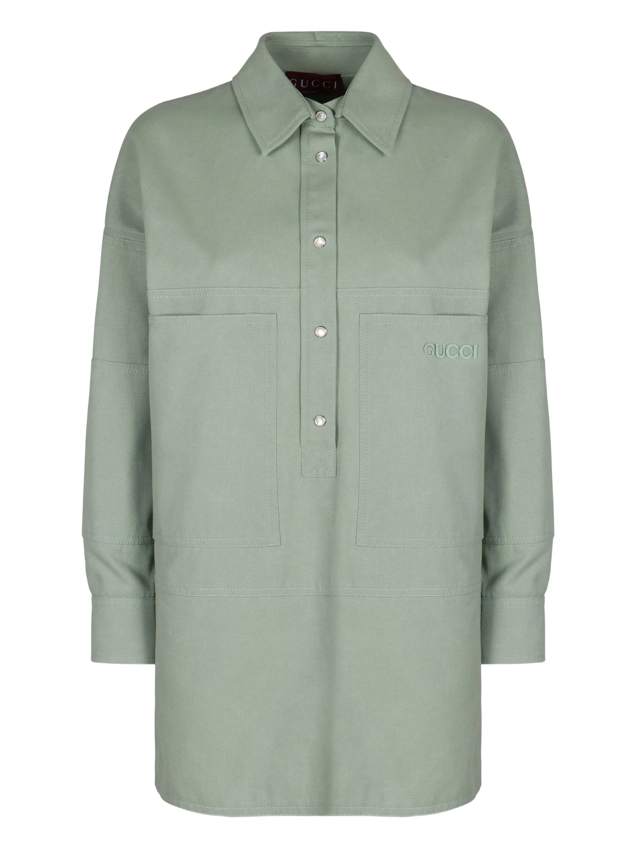 Хлопковая рубашка Gucci, зеленый
Хлопковая рубашка Gucci, зеленый