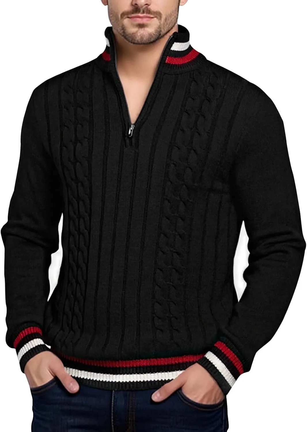 Мужской свитер с четвертью молнии, Casual, Slim Fit, текстурированный RODYETQQ
Мужской свитер с четвертью молнии, Casual, Slim Fit, текстурированный RODYETQQ