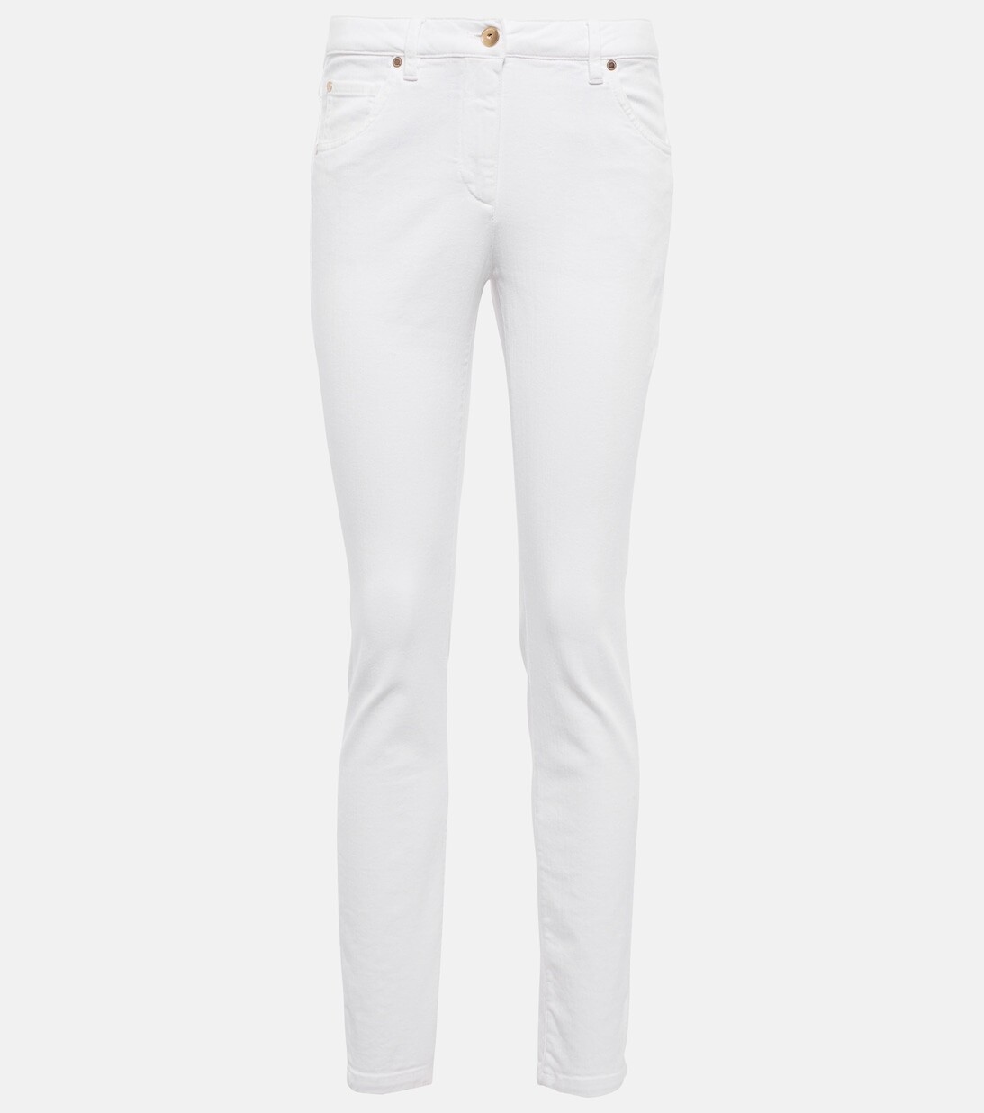 Узкие джинсы со средней посадкой BRUNELLO CUCINELLI, белый
Узкие джинсы со средней посадкой BRUNELLO CUCINELLI, белый