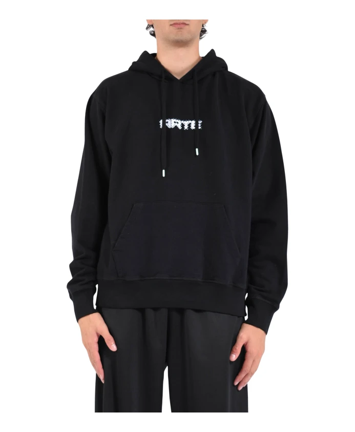 Толстовка с капюшоном из плотного хлопка с белым логотипом. Arte Antwerp, черный
Толстовка с капюшоном из плотного хлопка с белым логотипом. Arte Antwerp, черный