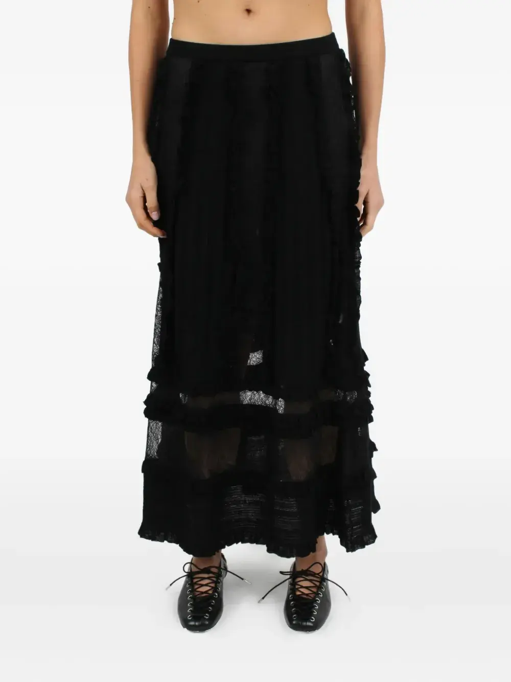Юбка с оборками Vivian Ulla Johnson, черный
Юбка с оборками Vivian Ulla Johnson, черный