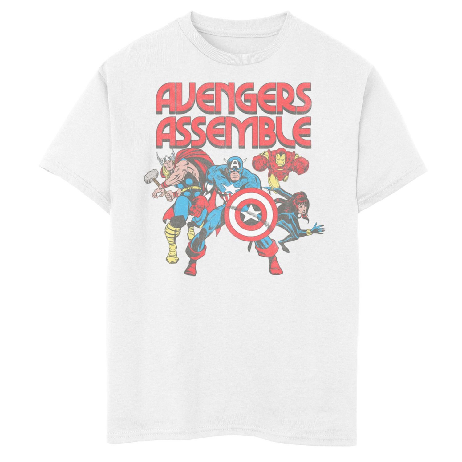 Винтажная футболка с портретом в жанре экшн для мальчиков 8–20 лет Marvel Avengers Assemble Marvel
Винтажная футболка с портретом в жанре экшн для мальчиков 8–20 лет Marvel Avengers Assemble Marvel