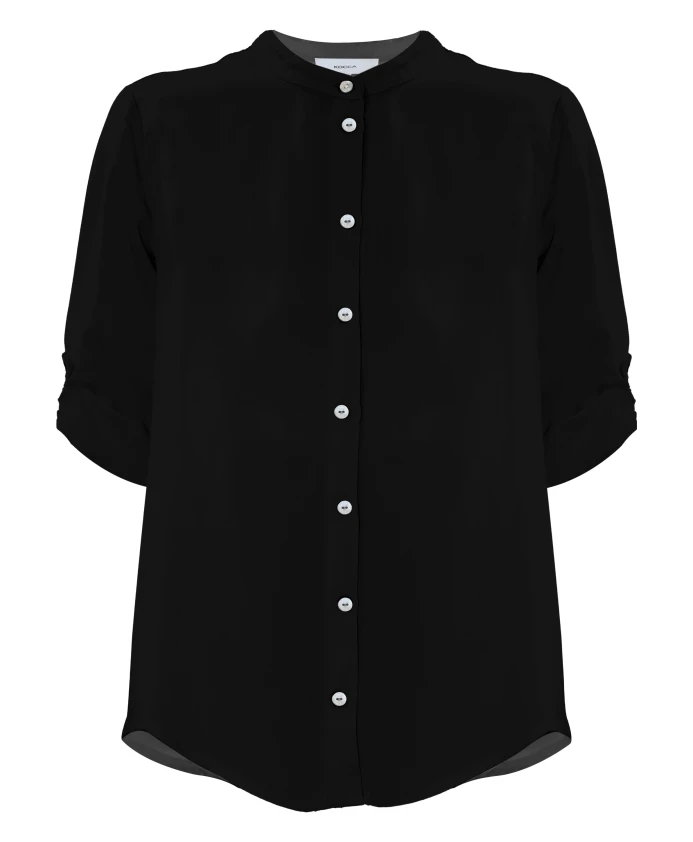 Рубашка без воротника с закругленным низом Kocca, черный
Рубашка без воротника с закругленным низом Kocca, черный