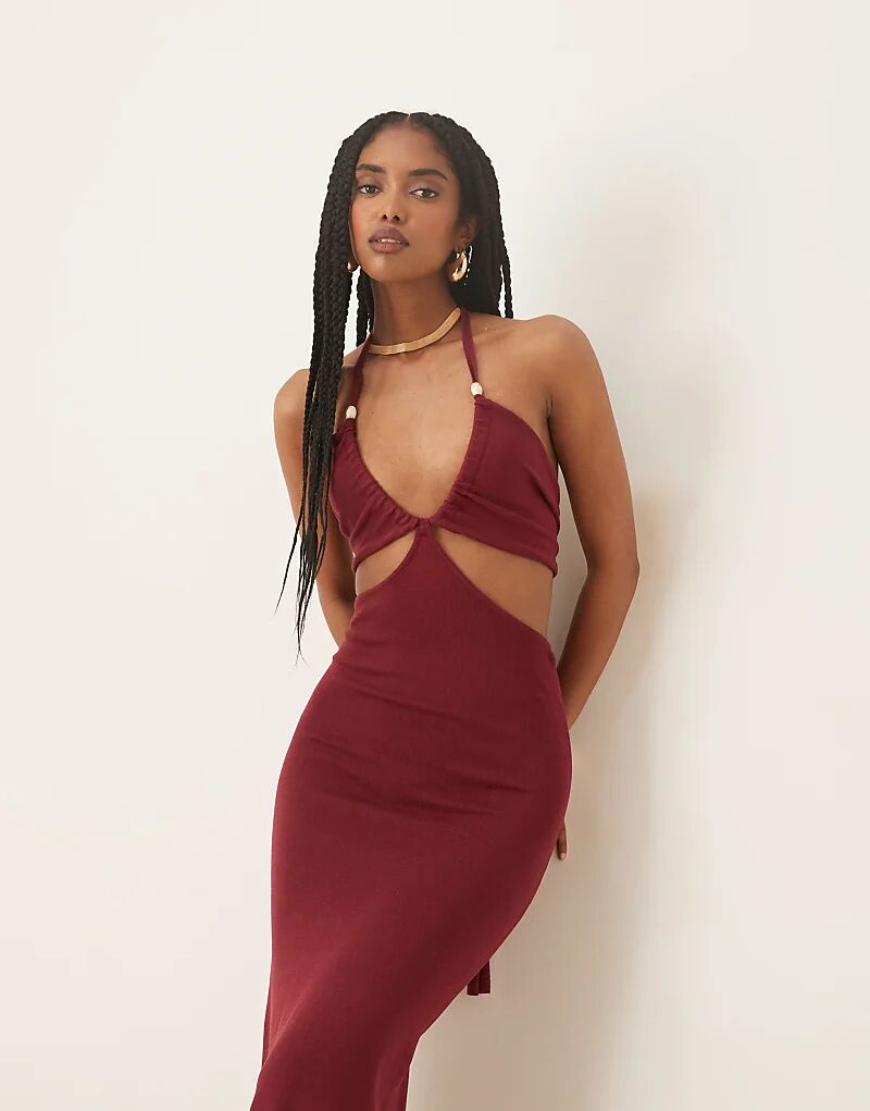 Платье макси Pretty Lavish Candice с бретелькой через шею и отделкой бисером в бордовом цвете
Платье макси Pretty Lavish Candice с бретелькой через шею и отделкой бисером в бордовом цвете