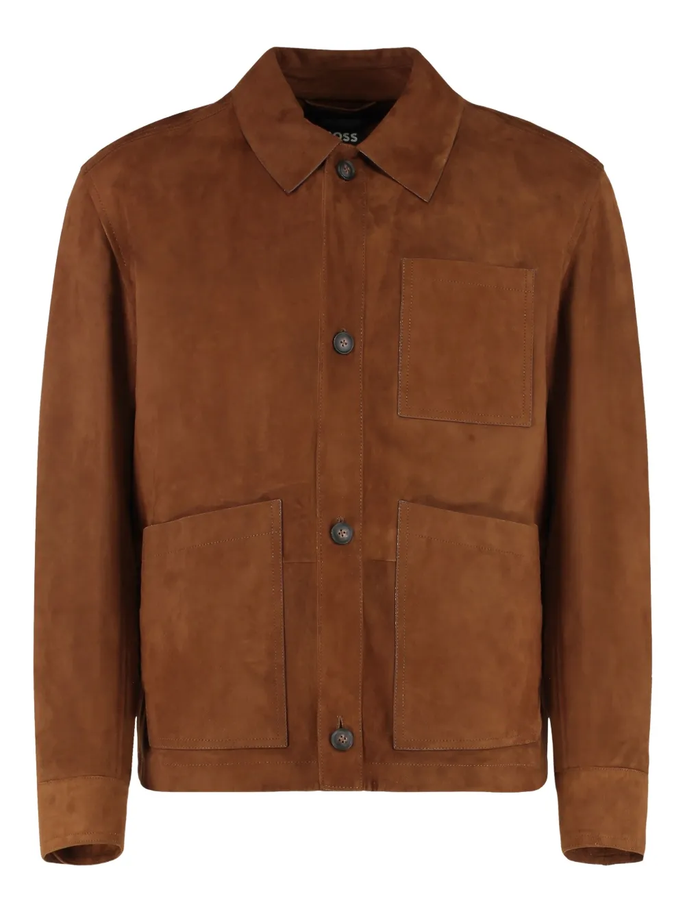 Замшевая куртка на пуговицах BOSS, коричневый
Замшевая куртка на пуговицах BOSS, коричневый