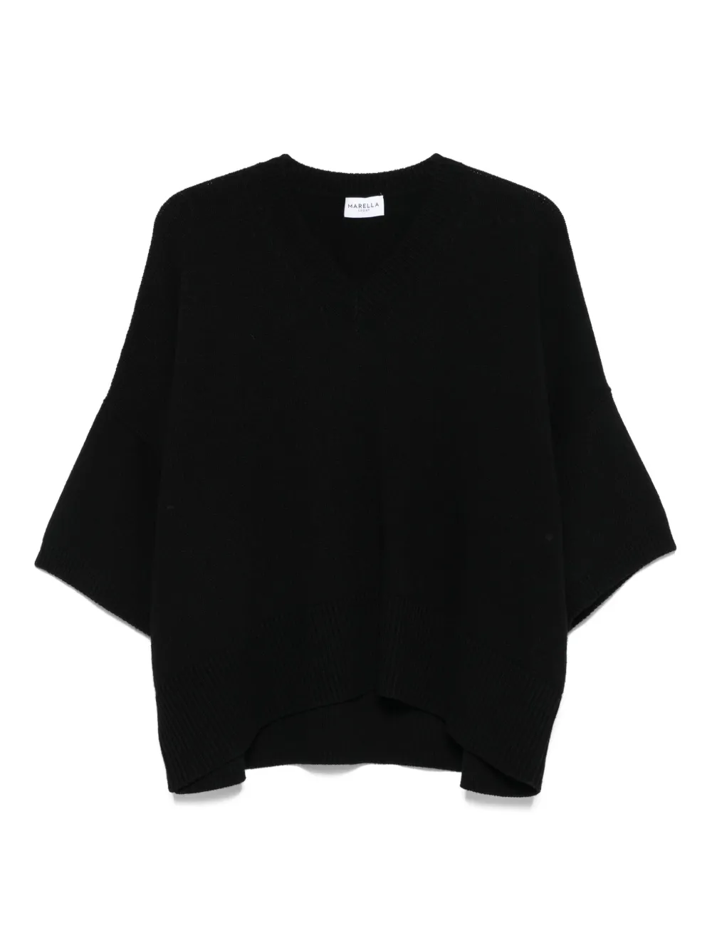 Свитер с рукавами три четверти и V-образным вырезом Marella, черный
Свитер с рукавами три четверти и V-образным вырезом Marella, черный