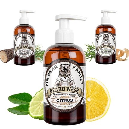 Натуральный мужской шампунь для бороды, 250 мл «Цитрусовый» — мыло и кондиционер для бороды 2-в-1 — увлажняет, делая бороду более пышной и здоровой — цитрусовый аромат, Mr Bear Family
Натуральный мужской шампунь для бороды, 250 мл «Цитрусовый» — мыло и кондиционер для бороды 2-в-1 — увлажняет, делая бороду более пышной и здоровой — цитрусовый аромат, Mr Bear Family