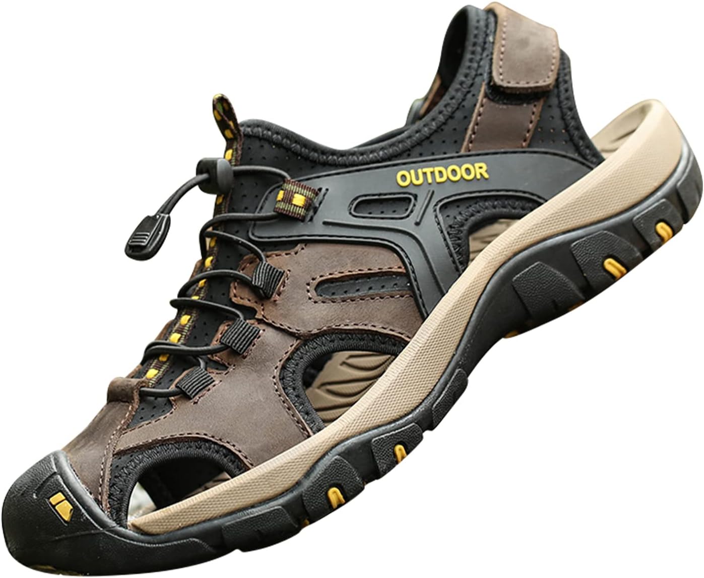 Мужские спортивные сандалии MGGMOKAY для активного отдыха на улице с закрытым носком, из кожи, подходят для воды, пляжа, лодки и рыбалки, коричневый
Мужские спортивные сандалии MGGMOKAY для активного отдыха на улице с закрытым носком, из кожи, подходят для воды, пляжа, лодки и рыбалки, коричневый