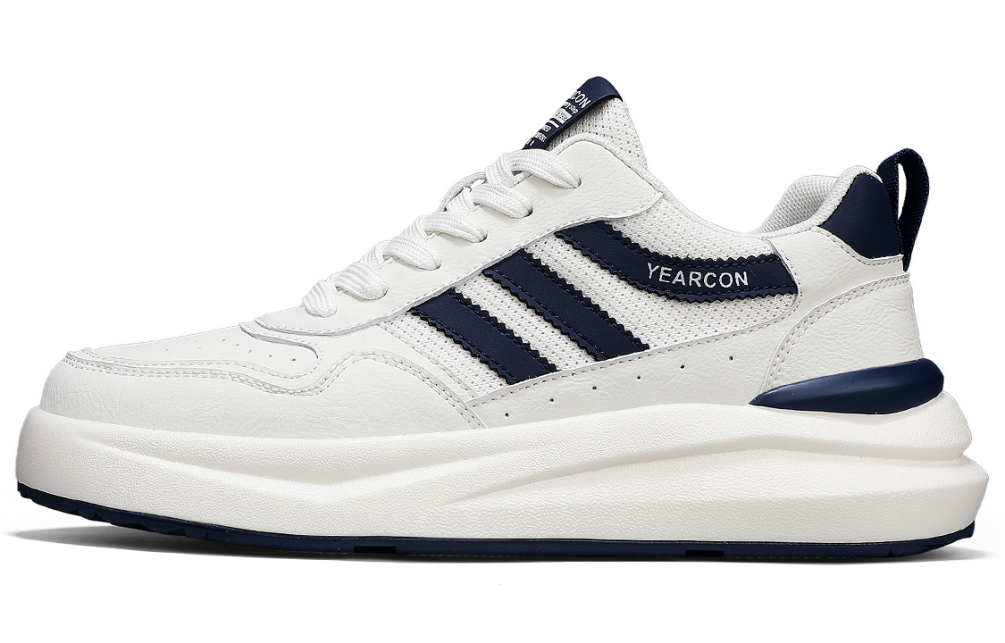 Мужские низкие скейтбордские кроссовки YEARCON, цвет экрю/тёмно-синий
Мужские низкие скейтбордские кроссовки YEARCON, цвет экрю/тёмно-синий