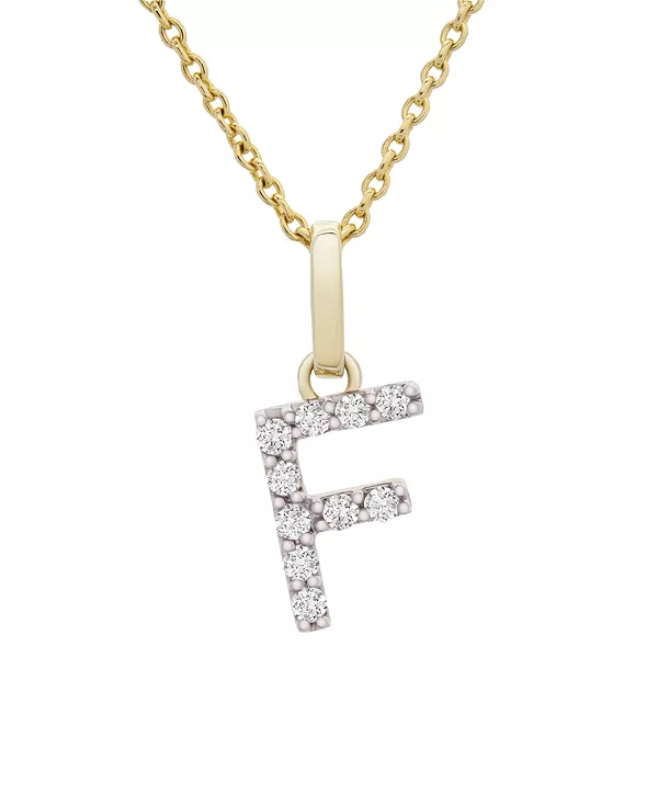 Ожерелье с бриллиантовой подвеской (1/10 карата) из 14-каратного золота, 17 дюймов + удлинитель 1 дюйм Macy'S, f