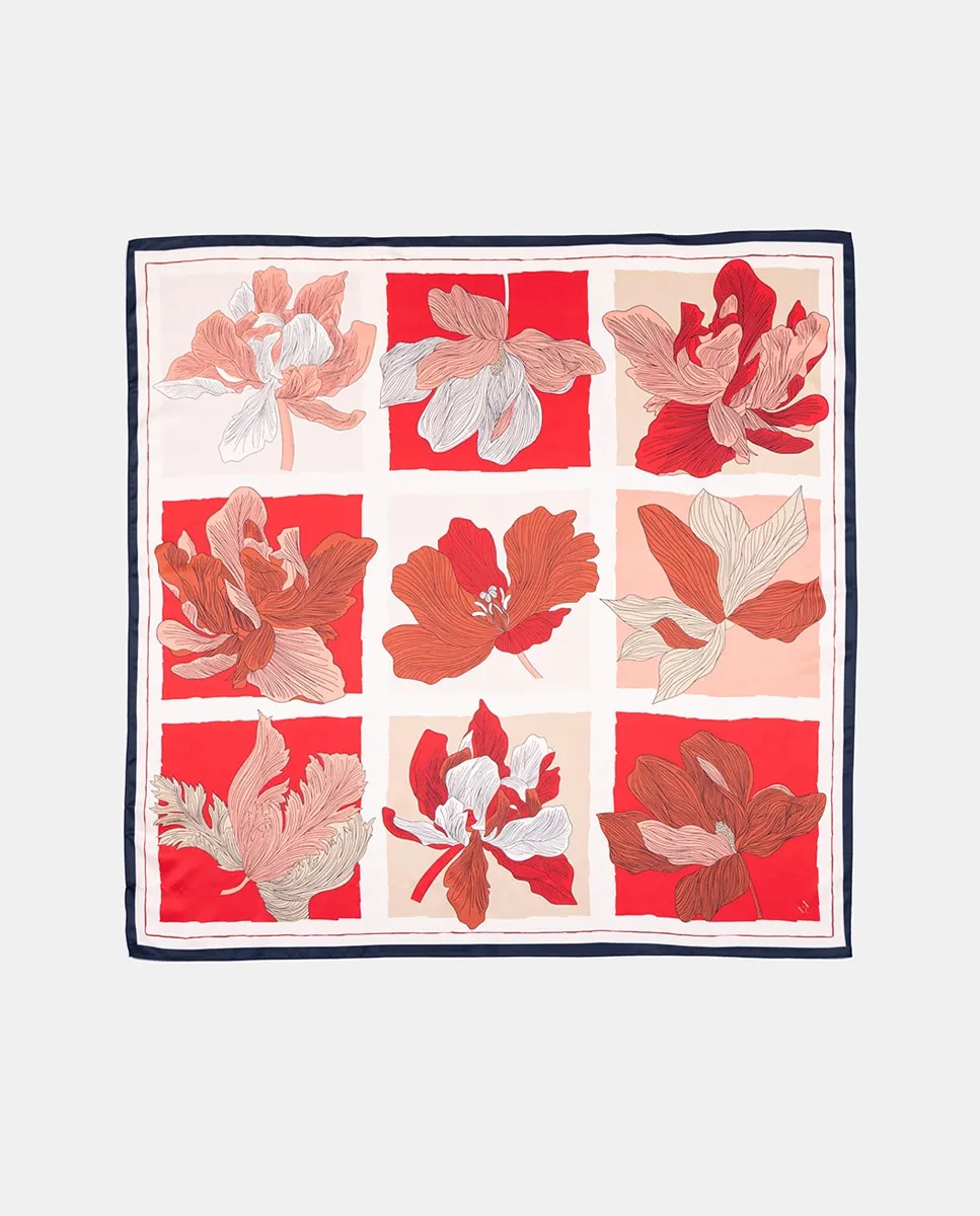 Женский платок с цветочным принтом в клетчатой рамке Naulover, красный
Женский платок с цветочным принтом в клетчатой рамке Naulover, красный