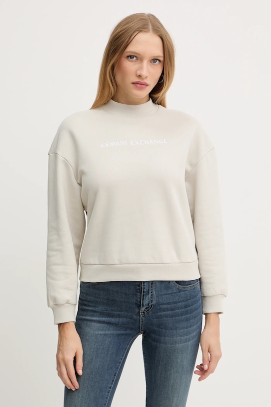 Хлопковая толстовка Armani Exchange, бежевый
Хлопковая толстовка Armani Exchange, бежевый