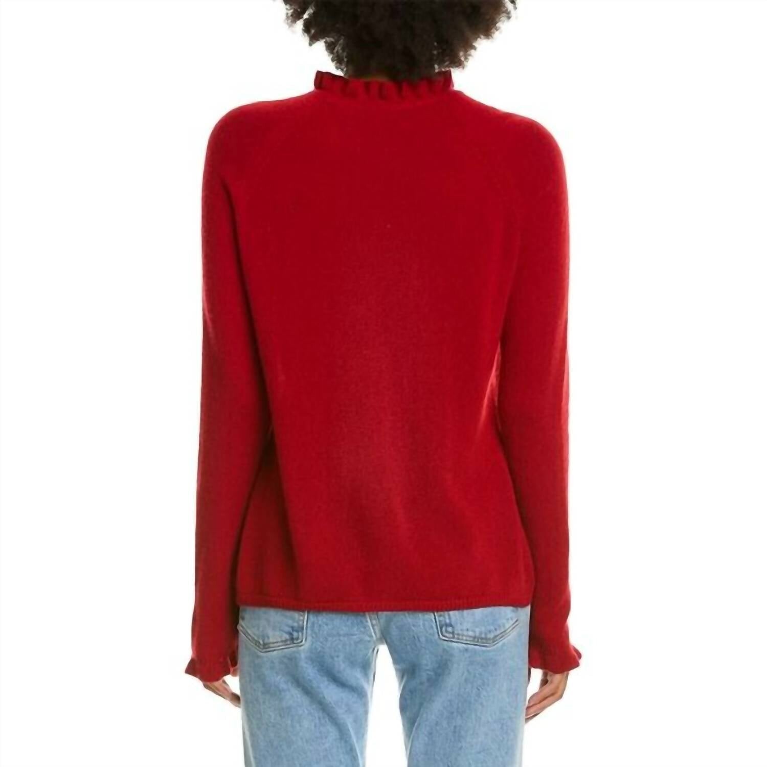 Темно-красный пуловер с оборками Grace Grace Alashan Cashmere
Темно-красный пуловер с оборками Grace Grace Alashan Cashmere