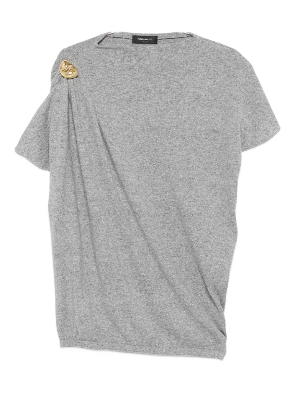 Драпированный трикотажный топ с булавками Fabiana Filippi, серый
Драпированный трикотажный топ с булавками Fabiana Filippi, серый