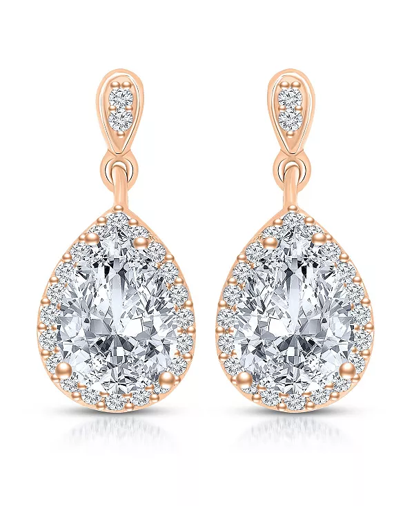 Серьги-Подвески грушевидной формы из стерлингового серебра с кубическим цирконием Genevive, pink
Серьги-Подвески грушевидной формы из стерлингового серебра с кубическим цирконием Genevive, pink