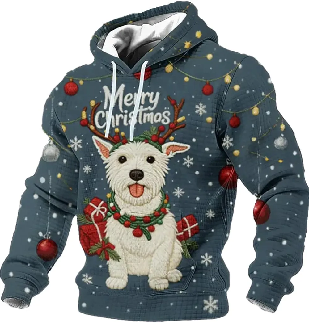 Свитшот с рождественским вафлей и собакой для мужчин CIVIZILUX
Свитшот с рождественским вафлей и собакой для мужчин CIVIZILUX