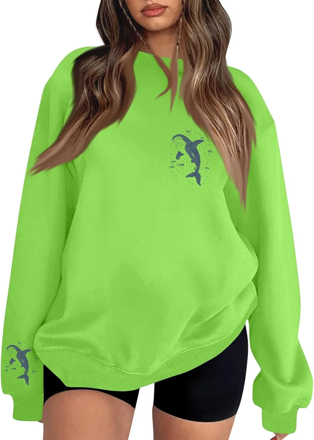 Толстовка с капюшоном Whale Ocean для женщин, с принтом акулы, длинный рукав FQZWONG
Толстовка с капюшоном Whale Ocean для женщин, с принтом акулы, длинный рукав FQZWONG