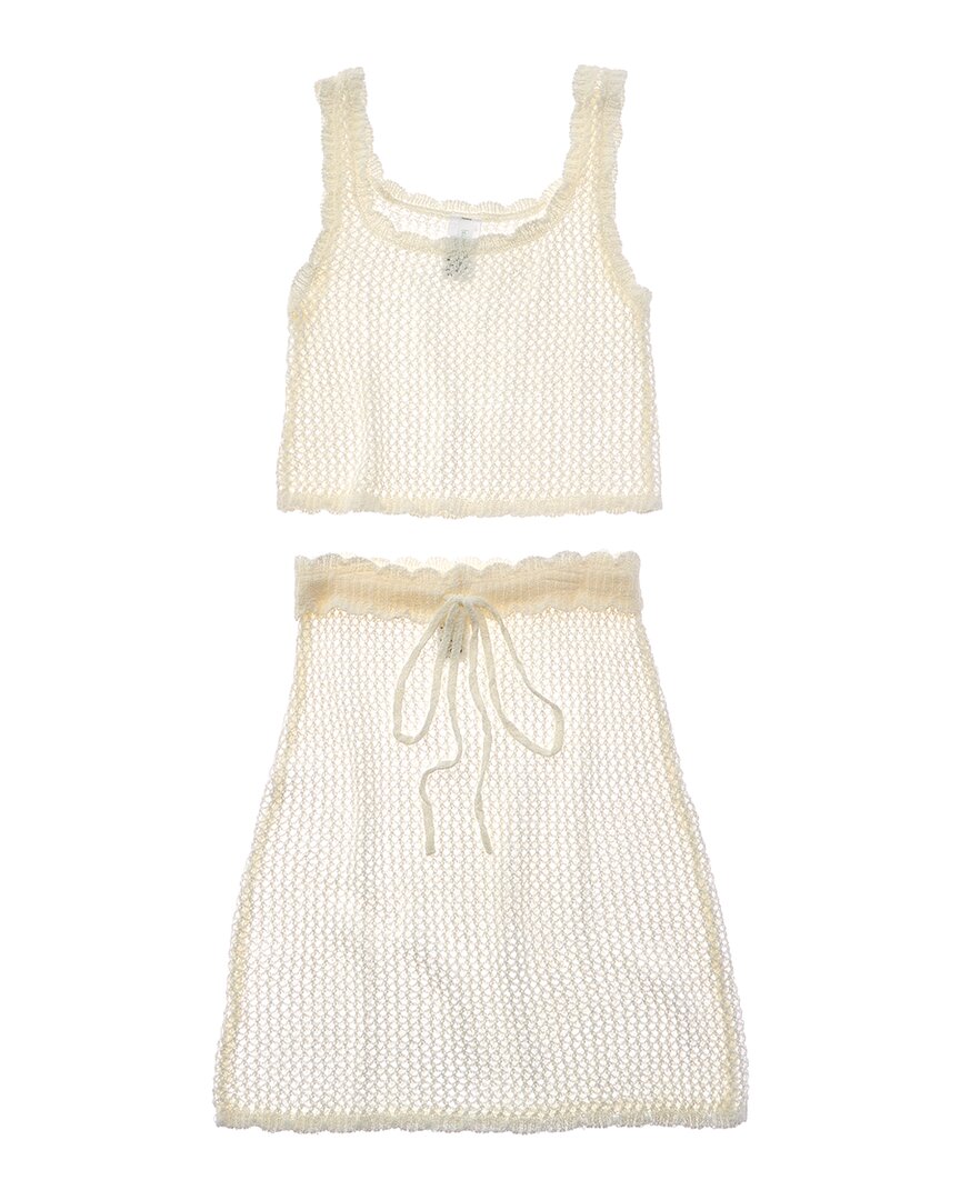 Beach Lingo 2pc Комплект из кроп-топа и юбки, белый
Beach Lingo 2pc Комплект из кроп-топа и юбки, белый