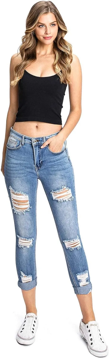 Wax Women's Juniors Classic High Rise Skinny Cropped Capri Jeans Wax Jeans
Wax Women's Juniors Classic High Rise Skinny Cropped Capri Jeans Wax Jeans