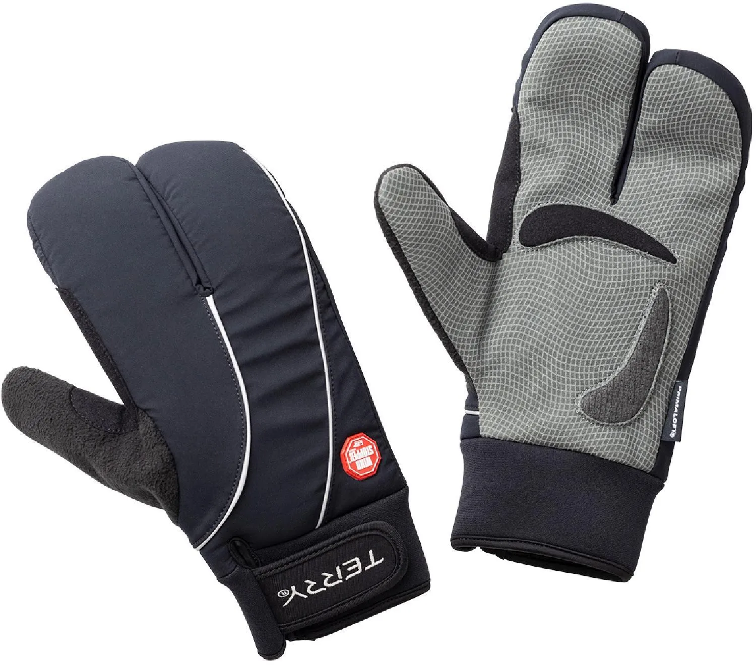 Ветрозащитные раздельные варежки женские Terry, Black 
Ветрозащитные раздельные варежки женские Terry, Black
