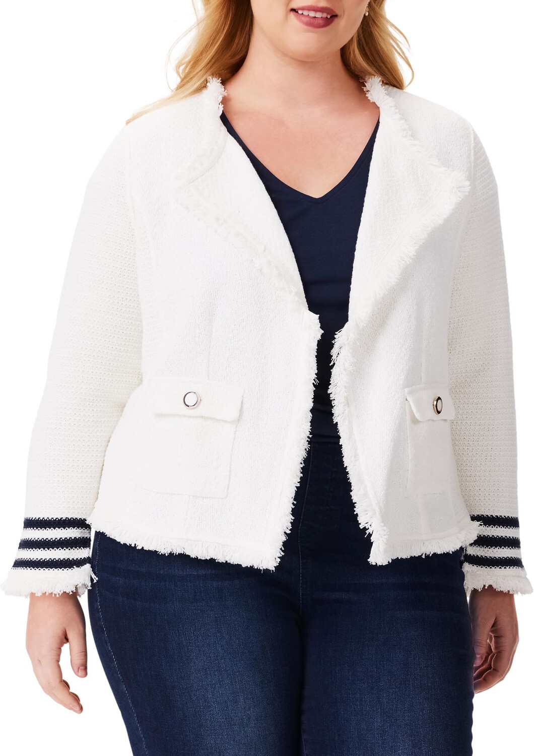 Куртка NIC+ZOE Plus Size Subtle Stripe Fringe Mix Knit Jacket, цвет Cream Multi
Куртка NIC+ZOE Plus Size Subtle Stripe Fringe Mix Knit Jacket, цвет Cream Multi