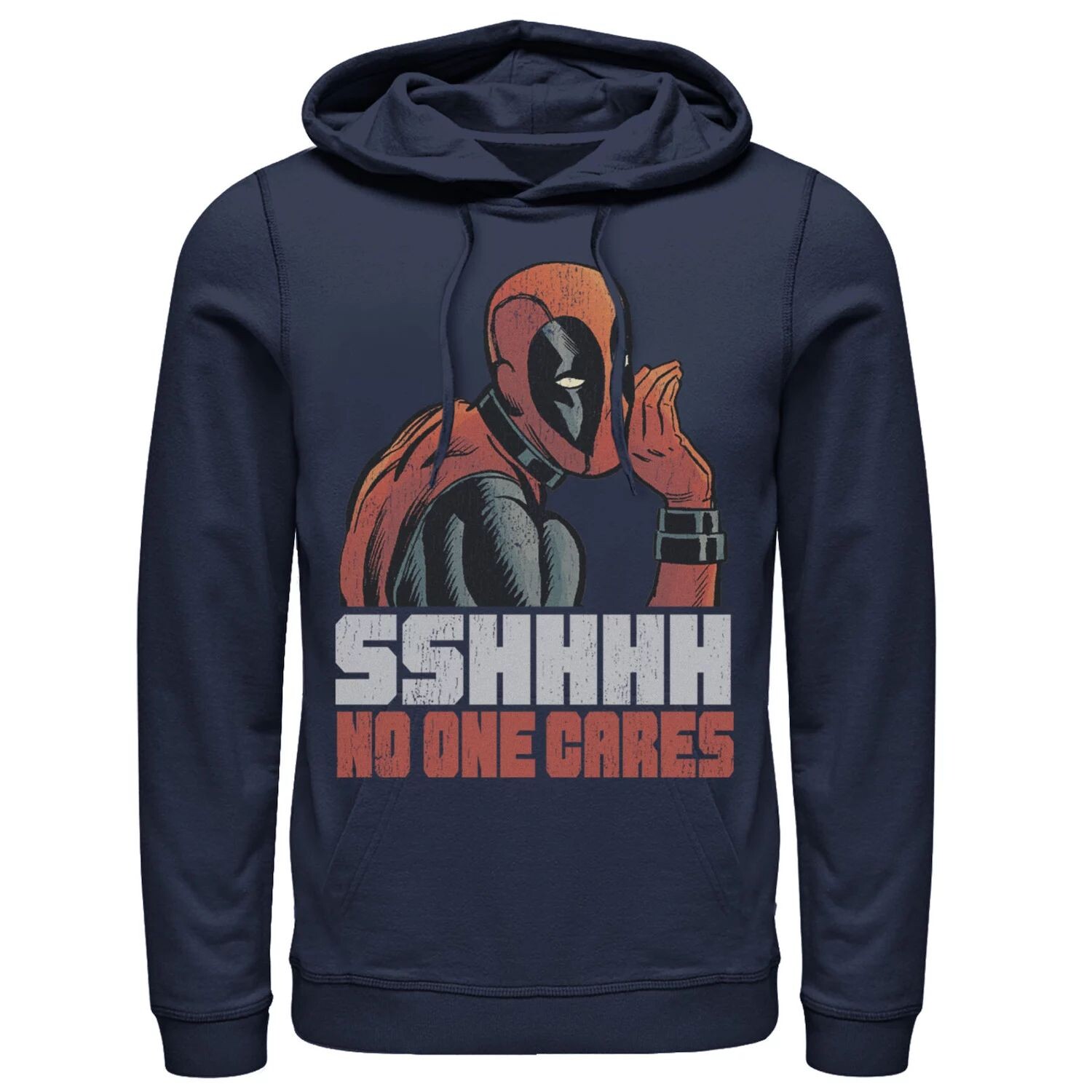 Мужская толстовка с капюшоном Deadpool SHHH No One Cares Whisper, Blue Marvel, синий
Мужская толстовка с капюшоном Deadpool SHHH No One Cares Whisper, Blue Marvel, синий