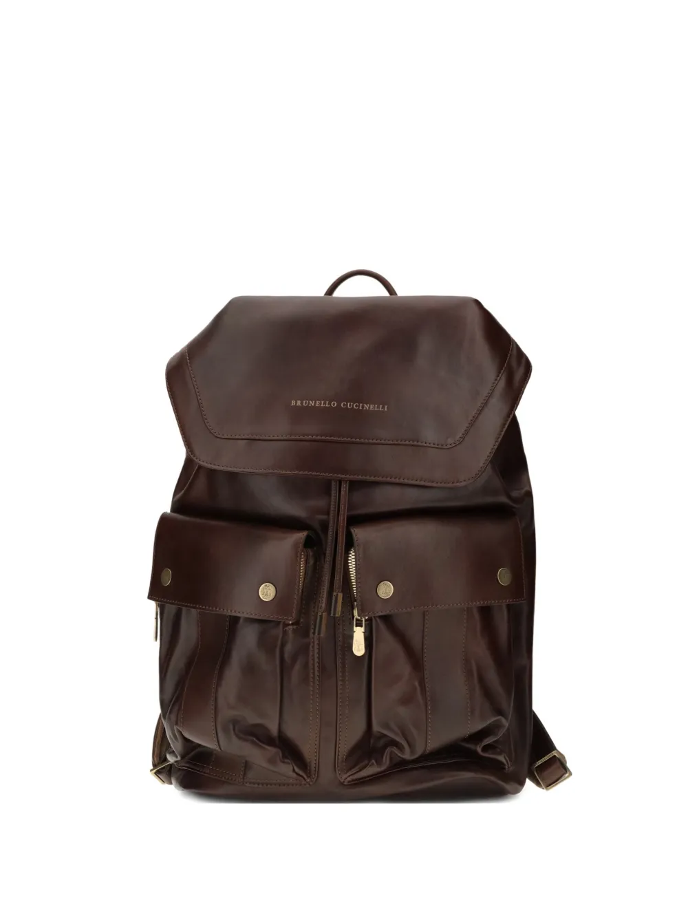 Кожаный рюкзак с клапаном и карманом Brunello Cucinelli, коричневый
Кожаный рюкзак с клапаном и карманом Brunello Cucinelli, коричневый