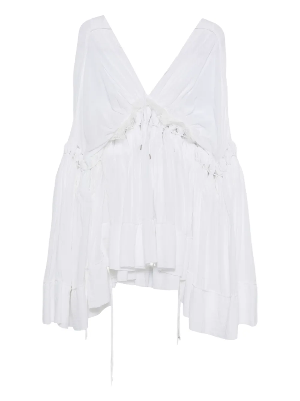 Платье из смесового хлопка Christopher Esber, белый
Платье из смесового хлопка Christopher Esber, белый