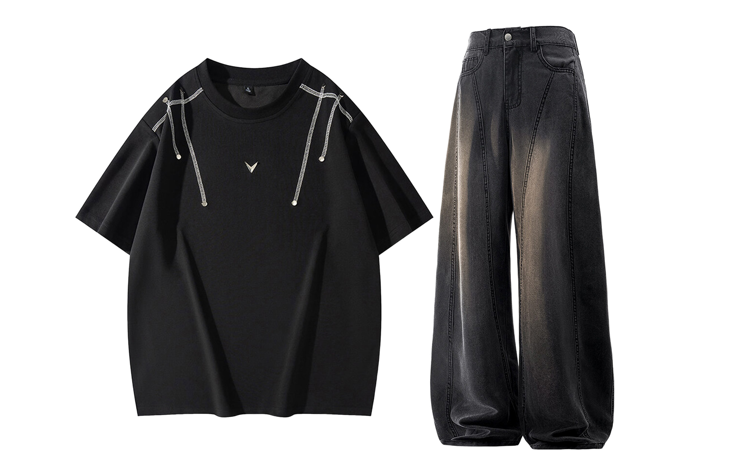 Повседневный спортивный свитер Unisex с круглой горловиной Moderate X1617, черный short-sleeved top+черный ice silk jeans
Повседневный спортивный свитер Unisex с круглой горловиной Moderate X1617, черный short-sleeved top+черный ice silk jeans