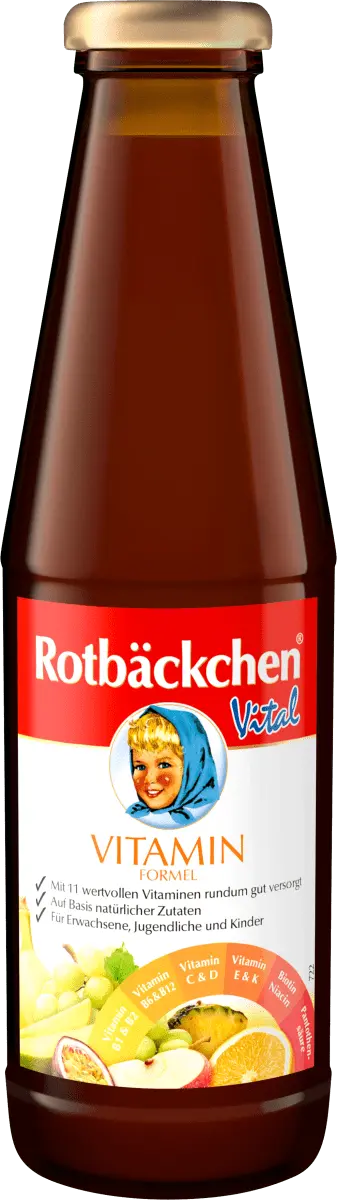 Сок Vital Витаминная формула 450 мл Rotbäckchen
Сок Vital Витаминная формула 450 мл Rotbäckchen