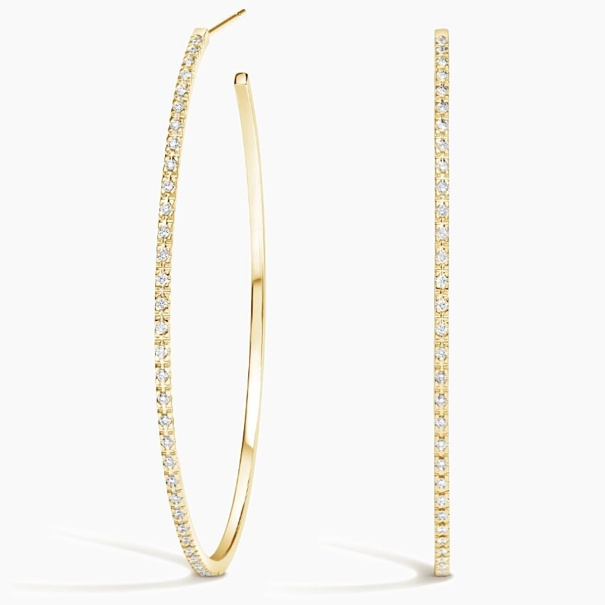 Большие серьги-кольца с бриллиантами (1/3 карата) Brilliant Earth 
Большие серьги-кольца с бриллиантами (1/3 карата) Brilliant Earth