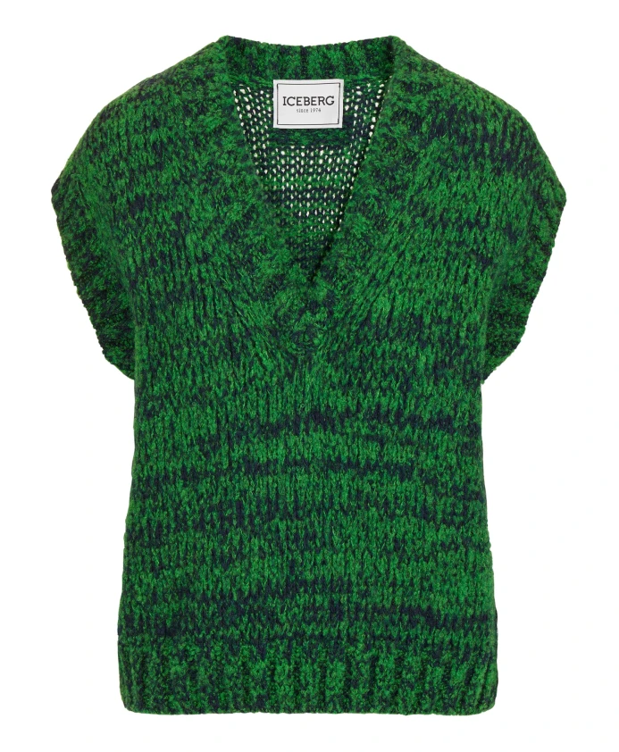 Разноцветный жилет из смеси шерсти и альпаки, выполненный в гладкой вязке. Iceberg, зеленый
Разноцветный жилет из смеси шерсти и альпаки, выполненный в гладкой вязке. Iceberg, зеленый