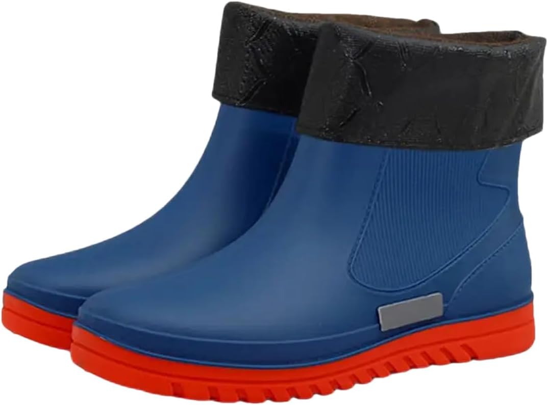 Мужские высокие дождевые ботинки Wjnvfioo с мягкой подошвой, нескользящие, с съемным хлопковым покрытием, водонепроницаемые водные туфли, синий
Мужские высокие дождевые ботинки Wjnvfioo с мягкой подошвой, нескользящие, с съемным хлопковым покрытием, водонепроницаемые водные туфли, синий