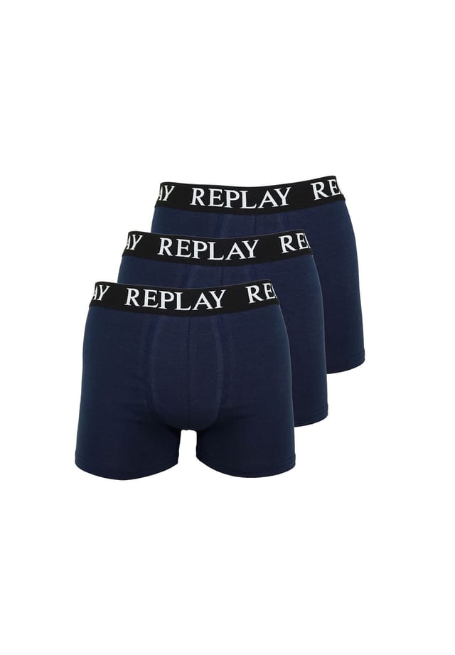 Трусы-Боксеры Trunk style 01/c basic cuff logo в упаковке по 3 шт. Replay, синий
Трусы-Боксеры Trunk style 01/c basic cuff logo в упаковке по 3 шт. Replay, синий